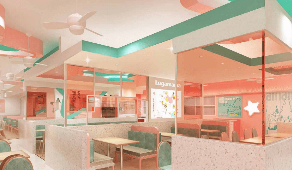 设计餐饮设计之比萨连锁卢家妈妈，13张图告诉你为何它符合1-2线城市消费者