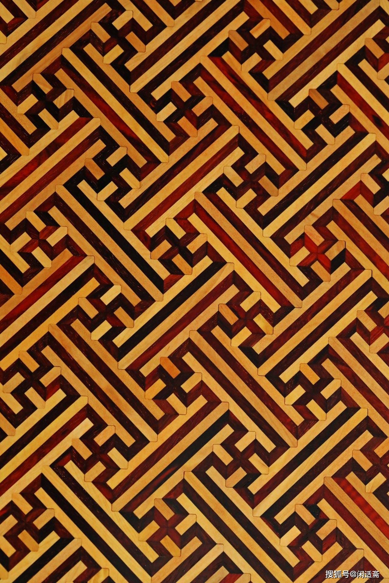 明式家具攒万字锦地纹紫檀小酒桌