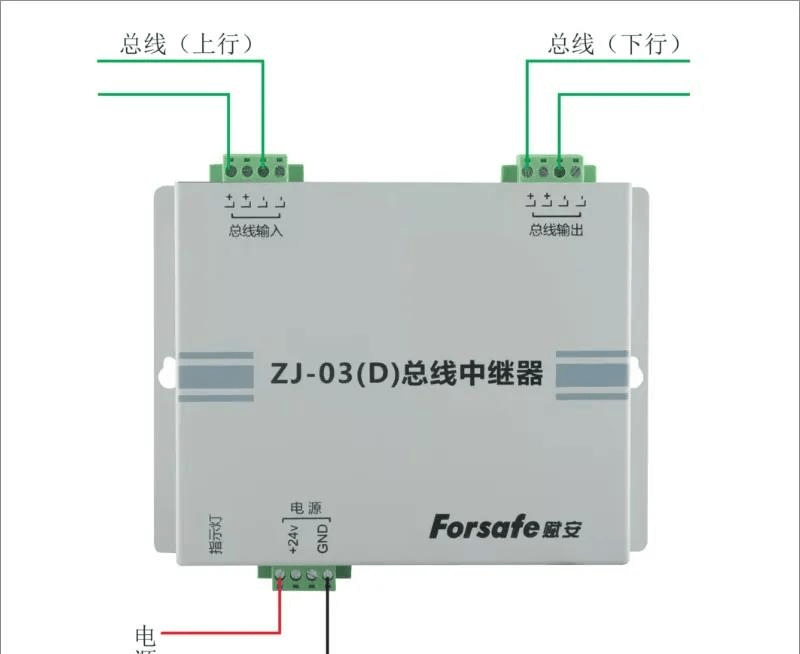 賦安:二線制火災報警系統模塊接線圖_探測器