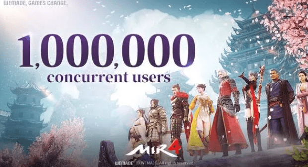 在线人数破100万 区块链mmo Mir4 愈演愈烈 游戏 全网搜