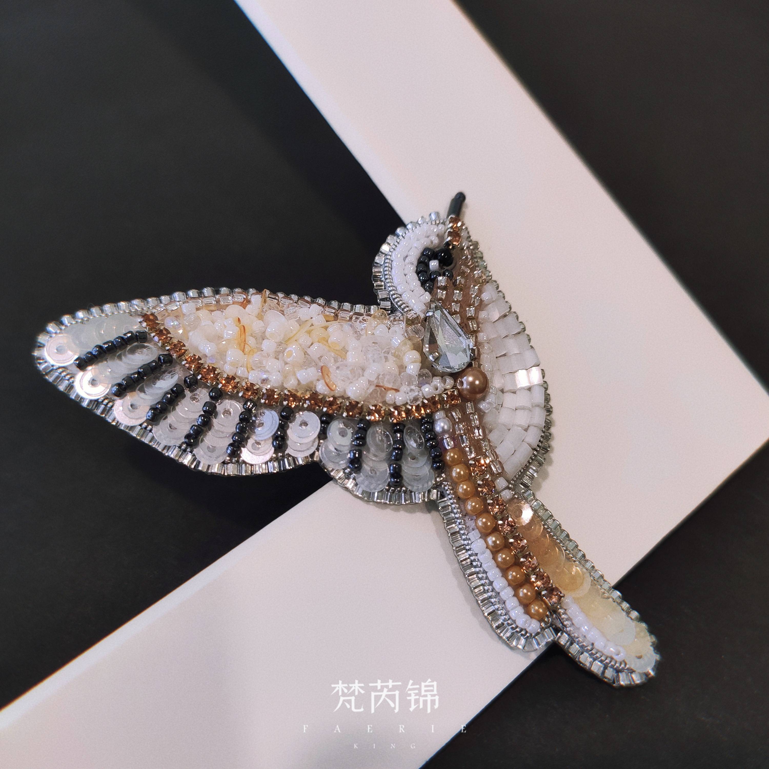 手工刺绣法式刺绣梵芮锦刺绣胸针分享