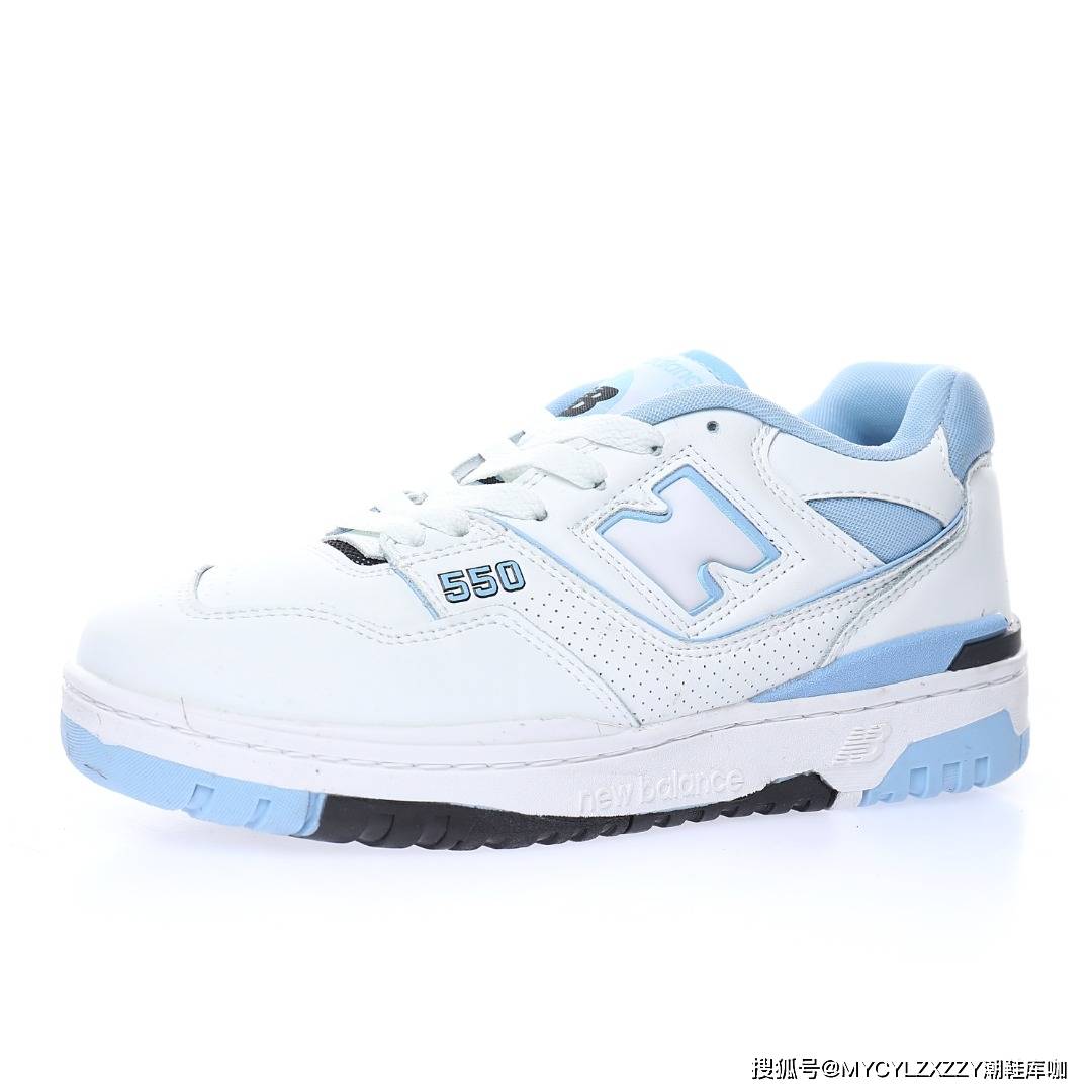 品牌 NB新百伦New Balance 经典复古低帮休闲运动篮球板鞋白蓝淡蓝北卡蓝 BB550HL1