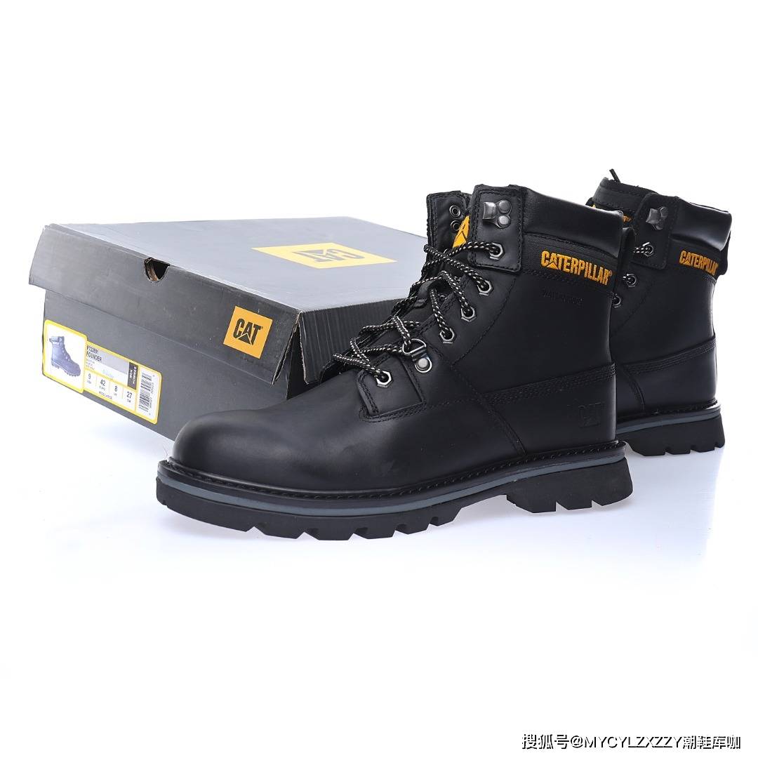 推土机 卡特CAT Miel Raz Mid 秋冬中帮牛皮系带马丁靴英伦工装户外休闲百搭鞋P720228