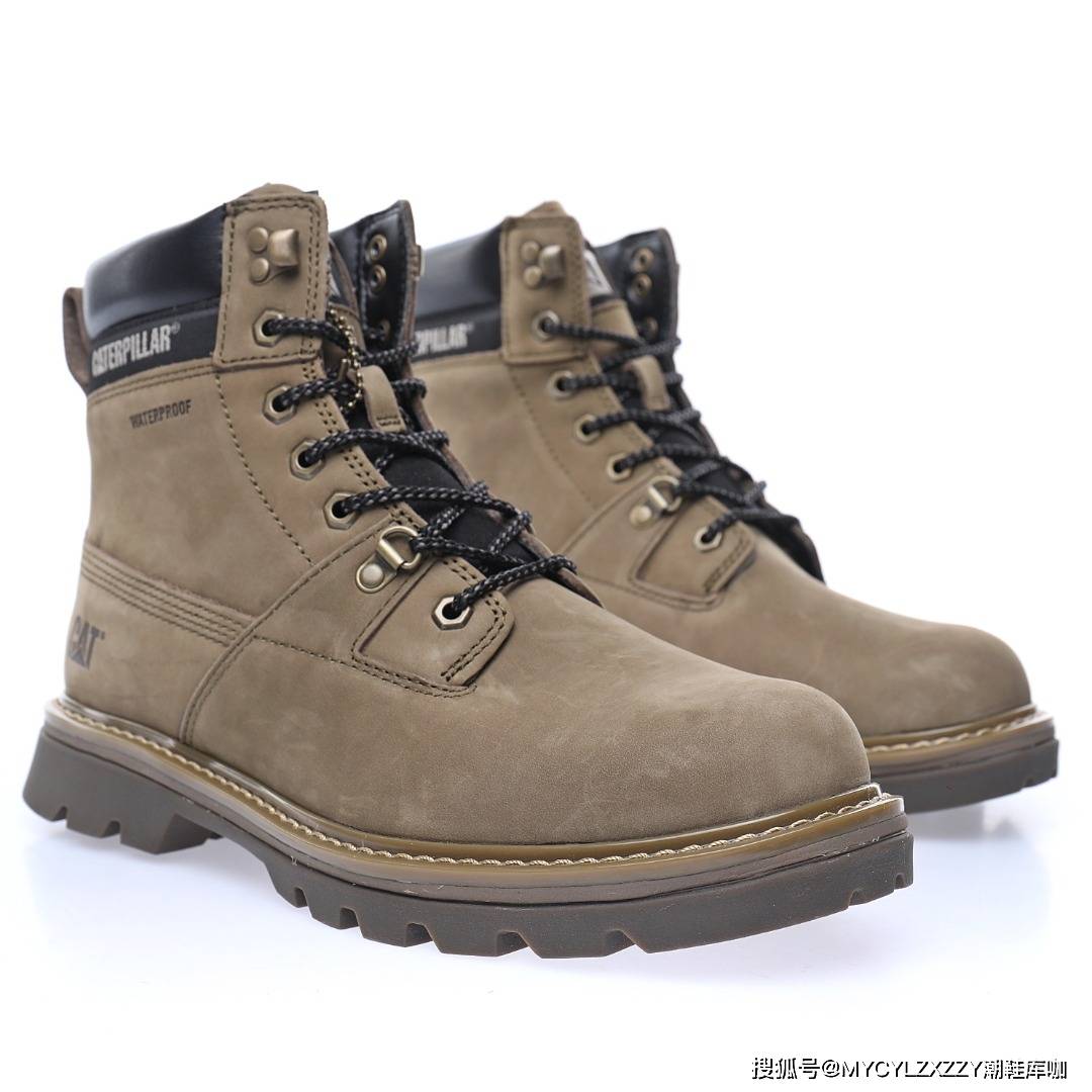 推土机 卡特CAT Miel Raz Mid 秋冬中帮牛皮系带马丁靴英伦工装户外休闲百搭鞋P720228