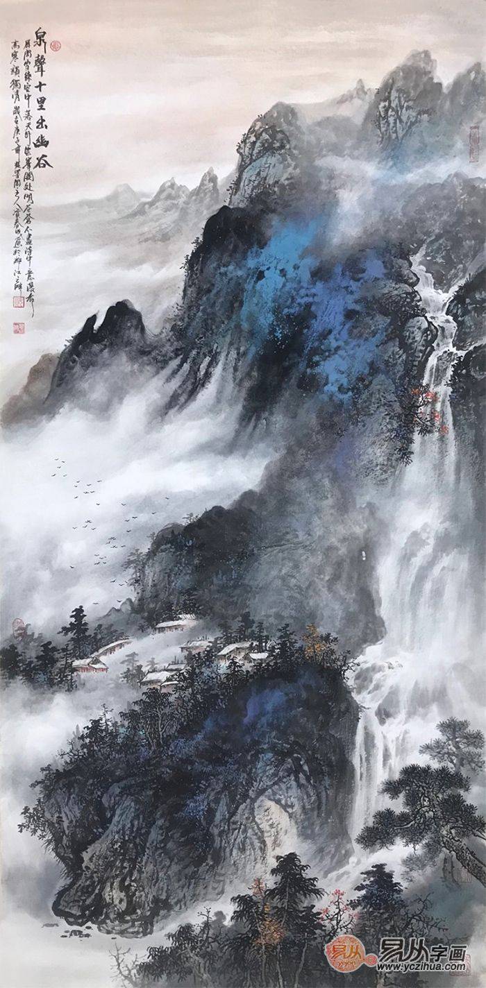 资春成山水画 墨色通透 雅俗共赏 意境悠远