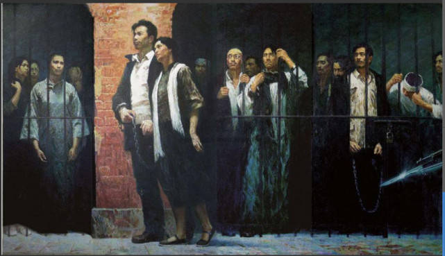 三联油画《刑场上的婚礼》背后的感人事迹_周文雍_陈铁军_革命