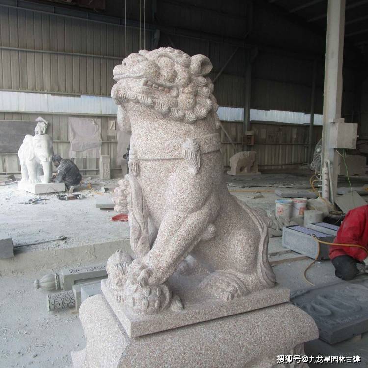 獅子 石彫刻 置物(H)【kurokunn】 | tspea.org