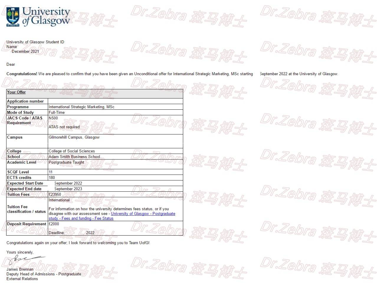 大学|格拉斯哥大学University of Glasgow MSc International Strategic Marketing