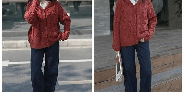 带着 适合小个子女生的秋冬穿搭示范，简单时尚