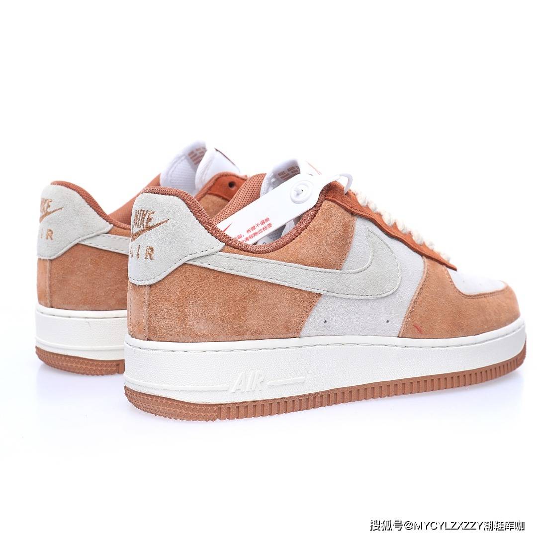 CurryNike Air Force 1′07 Low&quot;Medium Curry&quot;空军一号低帮板鞋摩卡奶茶