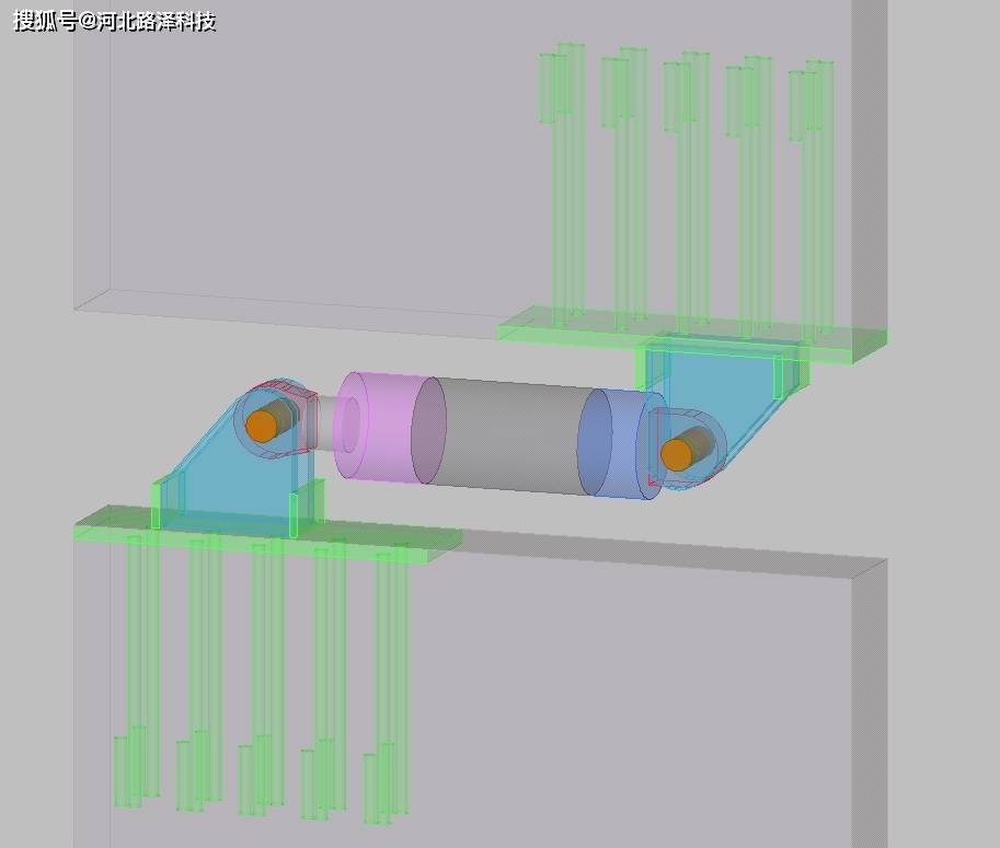 建築粘滯阻尼器安裝效果圖