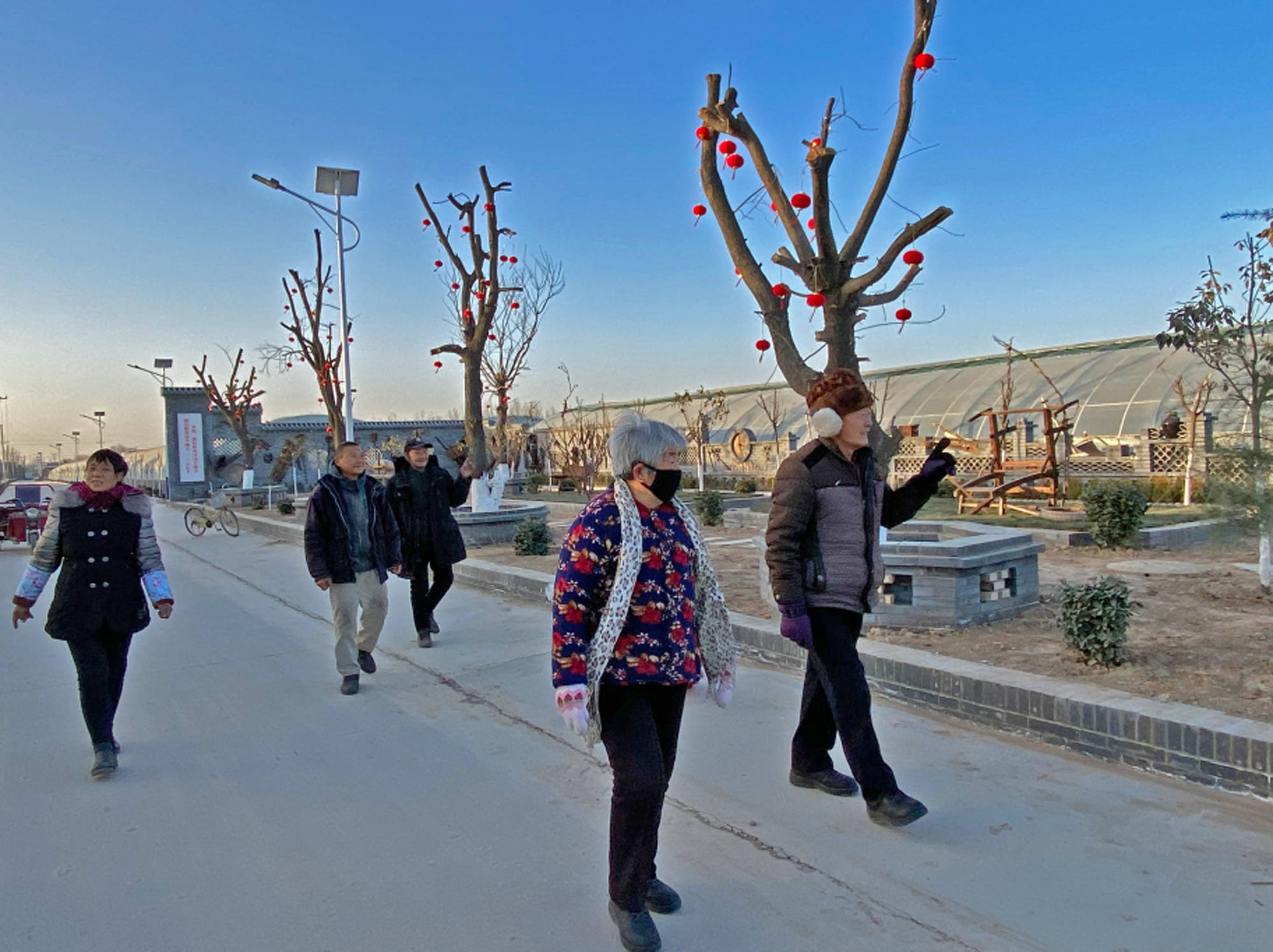 大荔县埝桥镇十个口袋公园晒出百姓的幸福生活