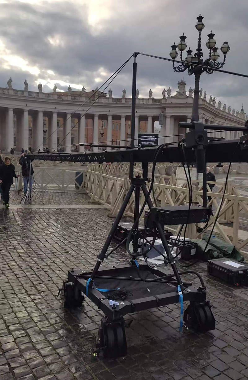 安迪摇臂用于梵蒂冈圣彼得大教堂拍摄