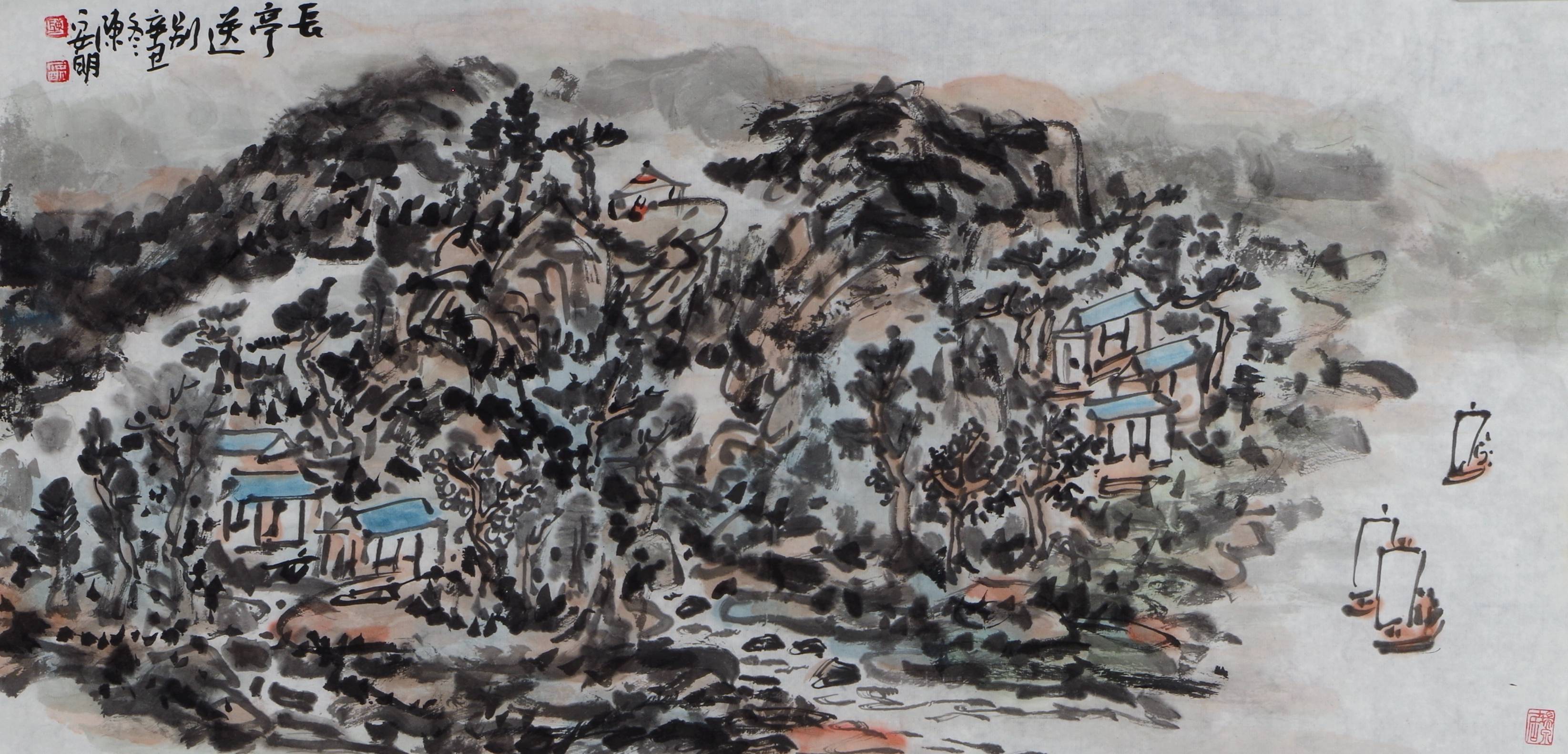 际95,x5917,一年春事雨声里34x13518,江风客船(余敬安楹联)115x12719