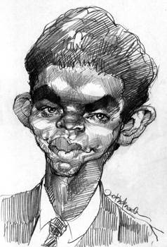 夸张变形素描漫画像欣赏-03_大叔_中国_北京