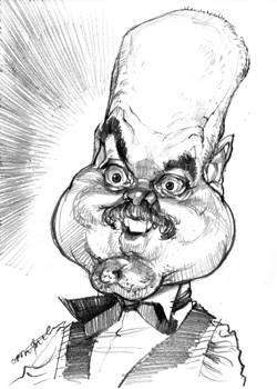 夸张变形素描漫画像欣赏03