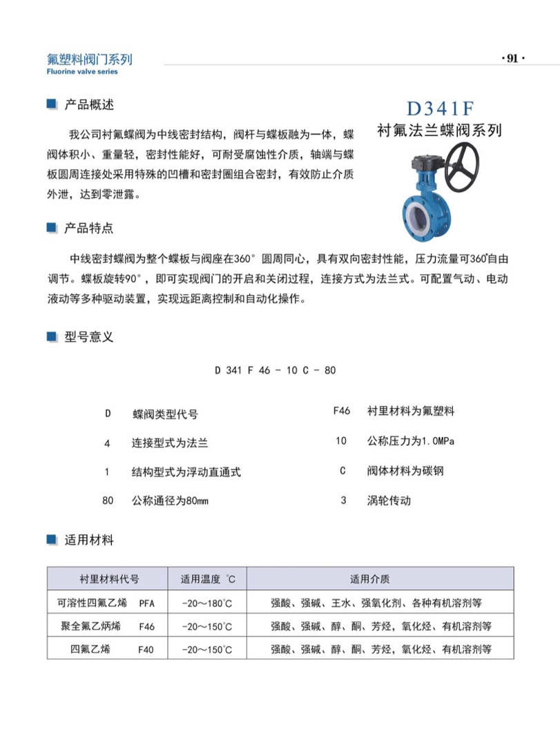 安徽凯跃泵阀有限公司产品说明书