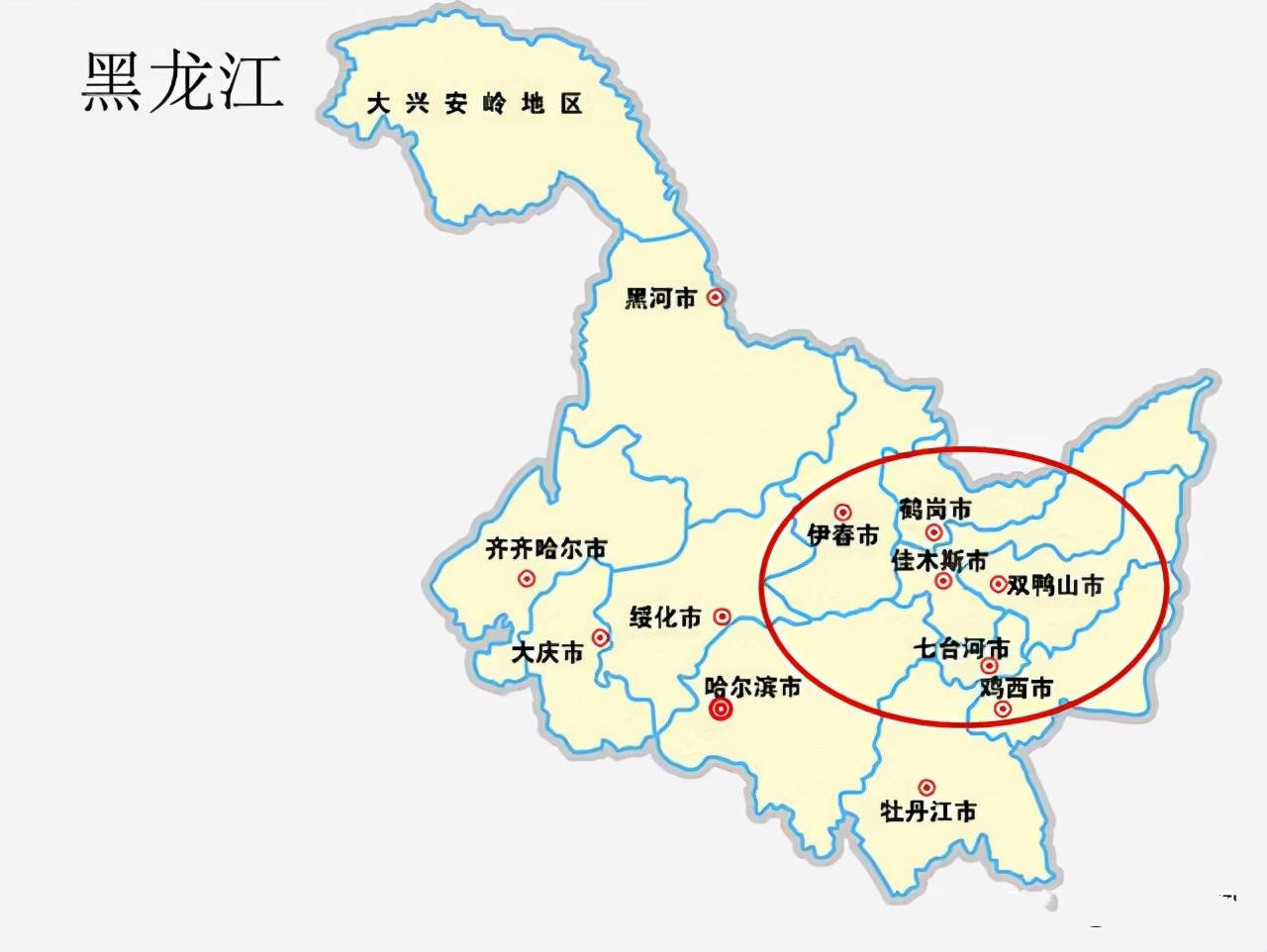 黑龙江地图像天鹅省会面积全国第一最低温度不在漠河