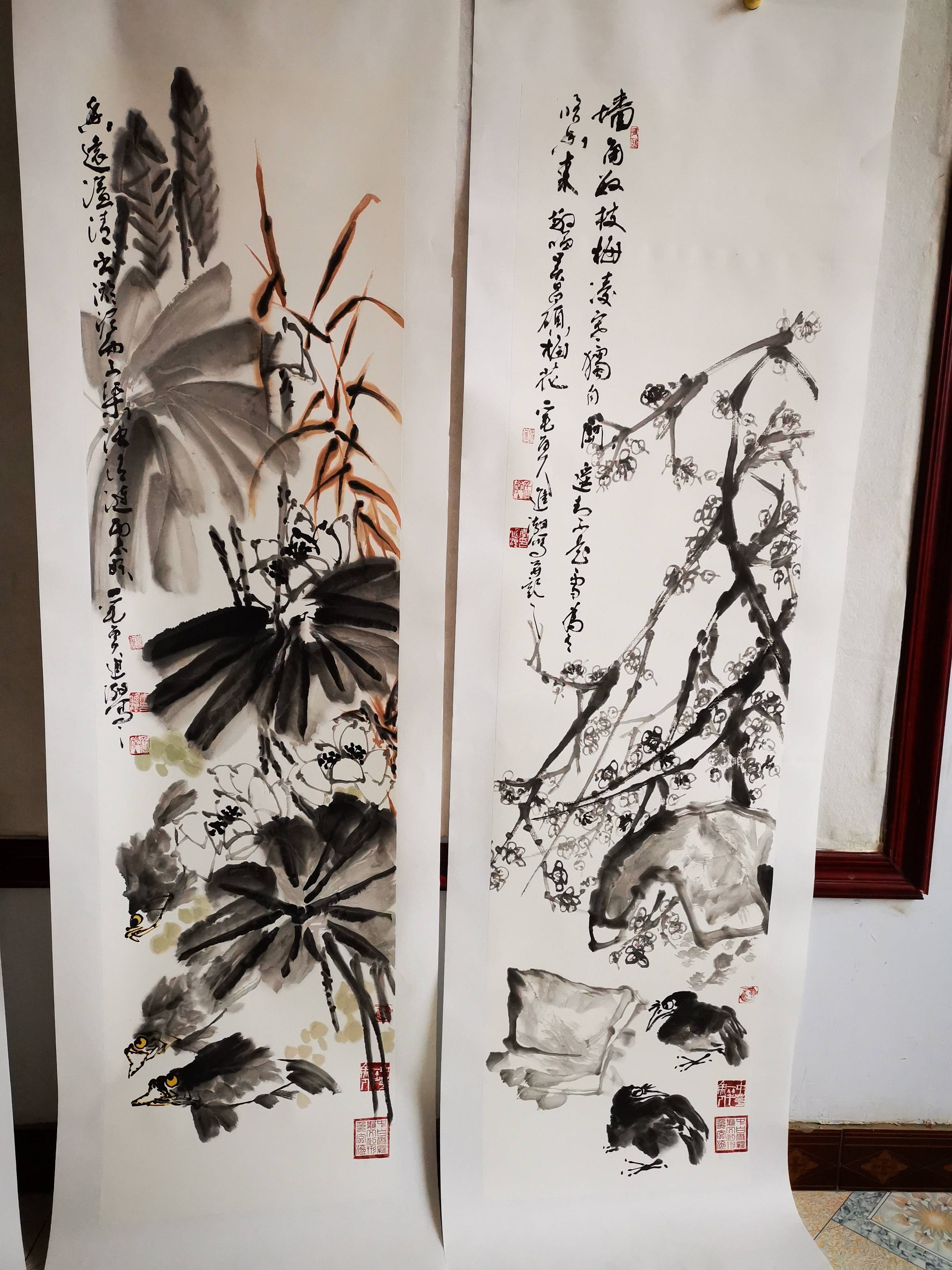 李进潮画家中原一笔画鱼人_国画院_作品_中国
