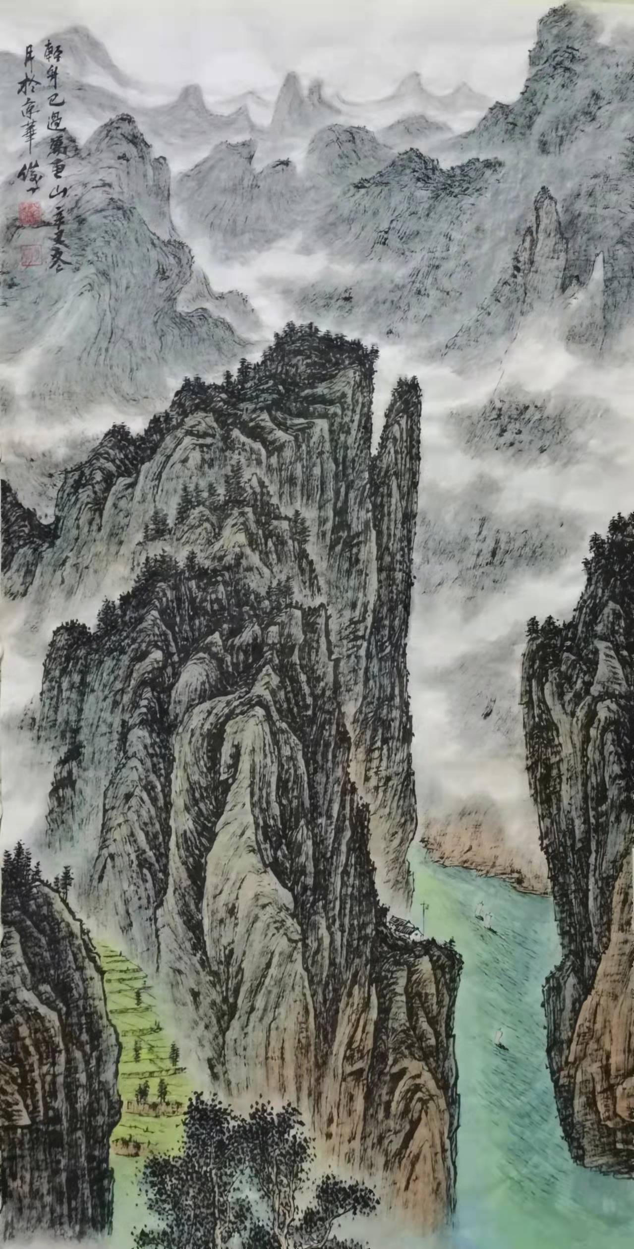 高亚东所画多为大山大水