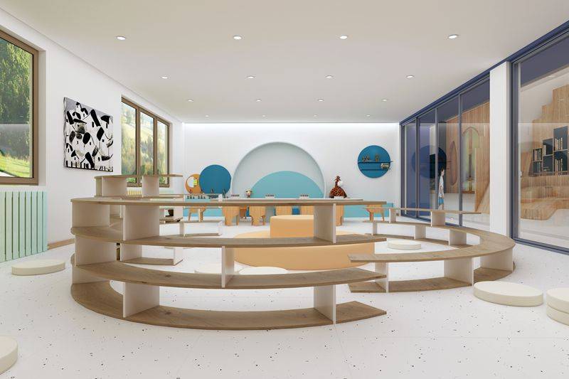 回响设计青岛天启星幼儿园色彩碰撞的幼儿园设计