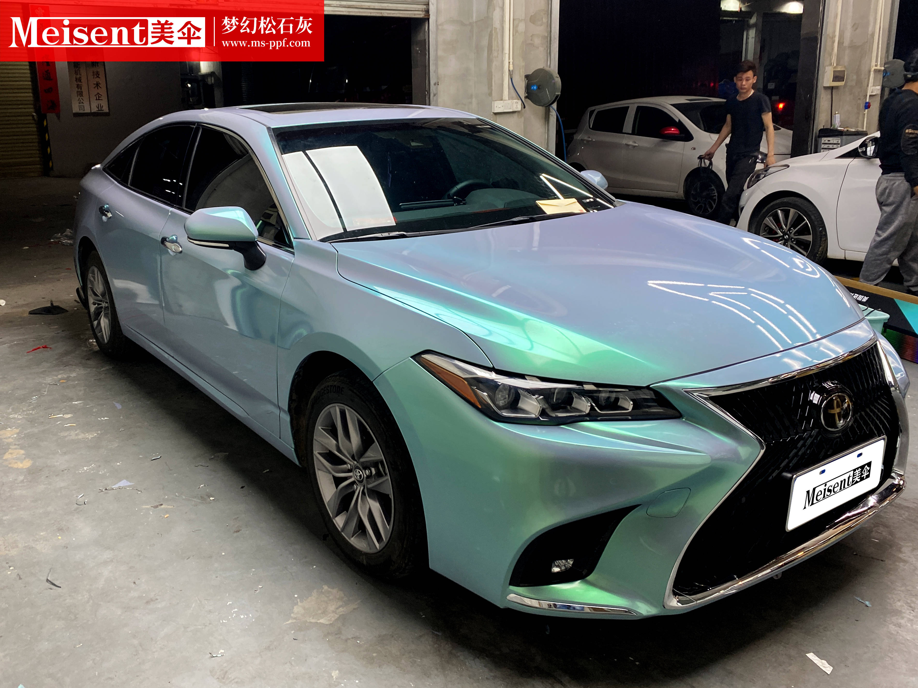 美国meisent美伞改色膜梦幻松石灰丰田亚洲龙
