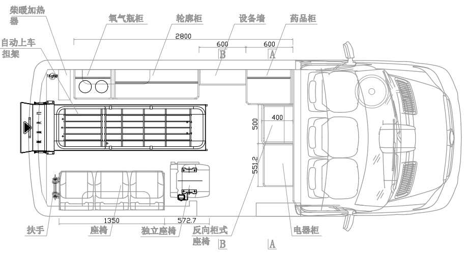福特v348救护车报价及图片 负压救护车介绍