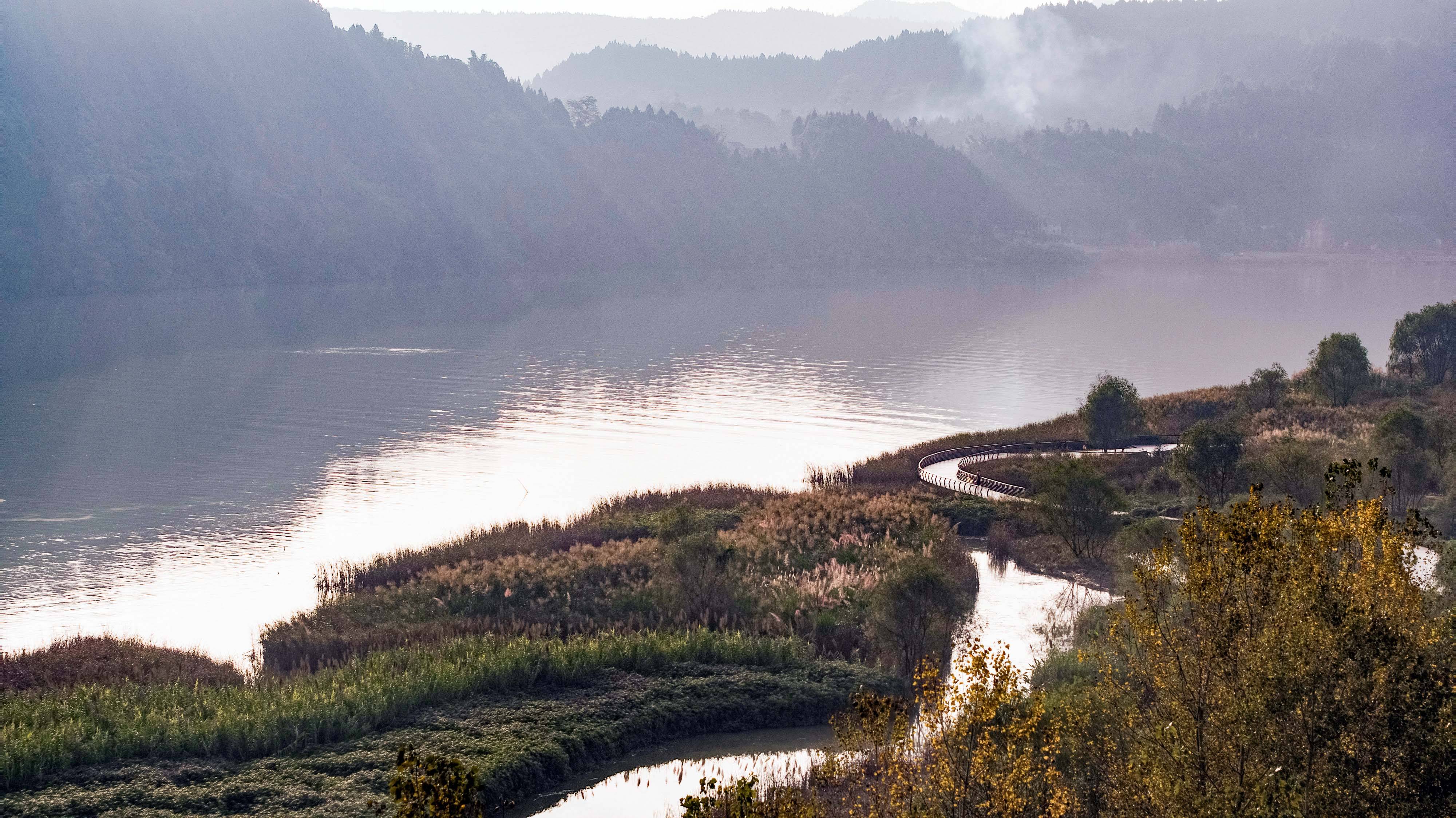 水城交融的森域妙境四川南部水城禹迹岛公园