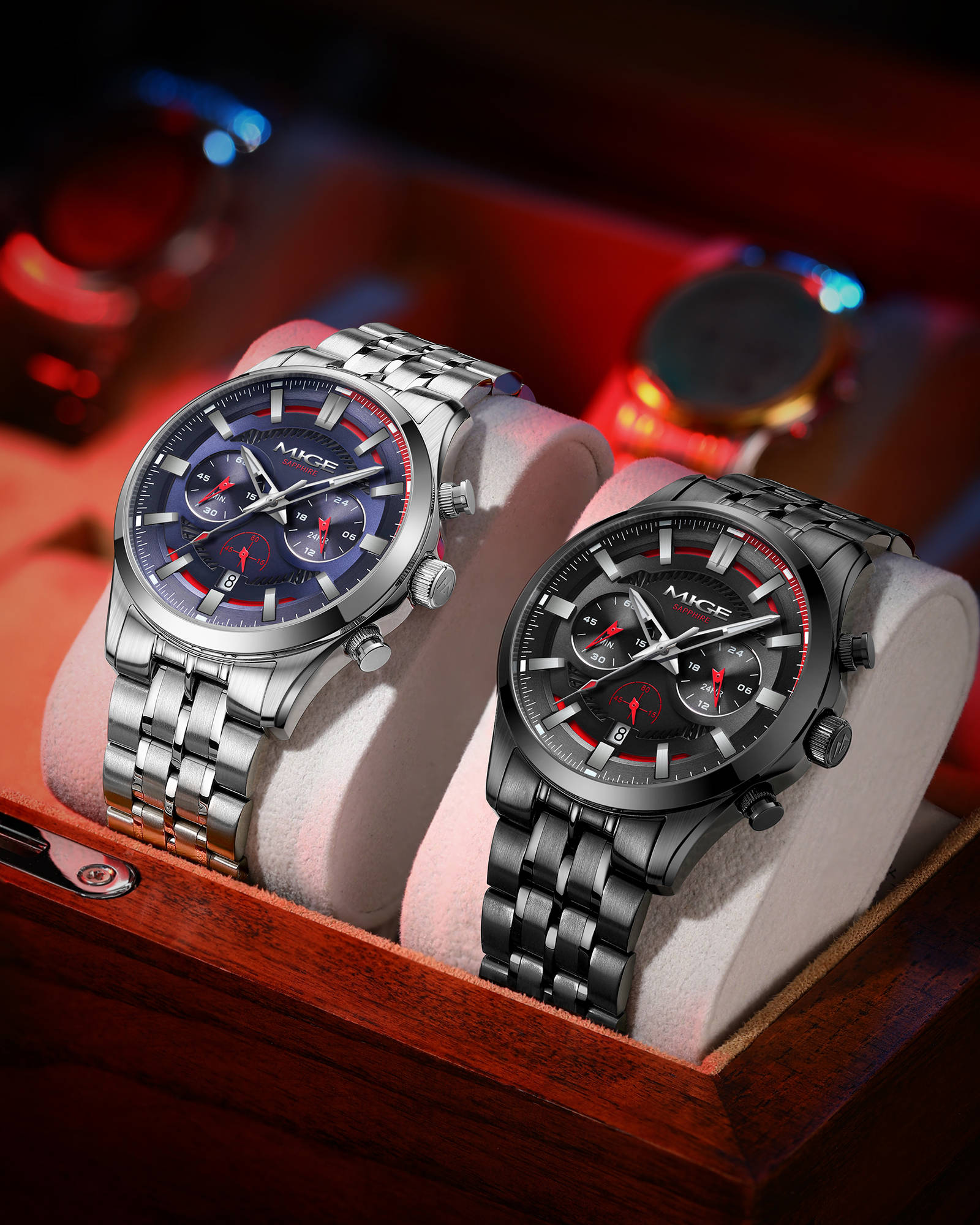 精致而不奢华"的休闲类手表,在品牌发展过程中米格一直坚持与时俱进