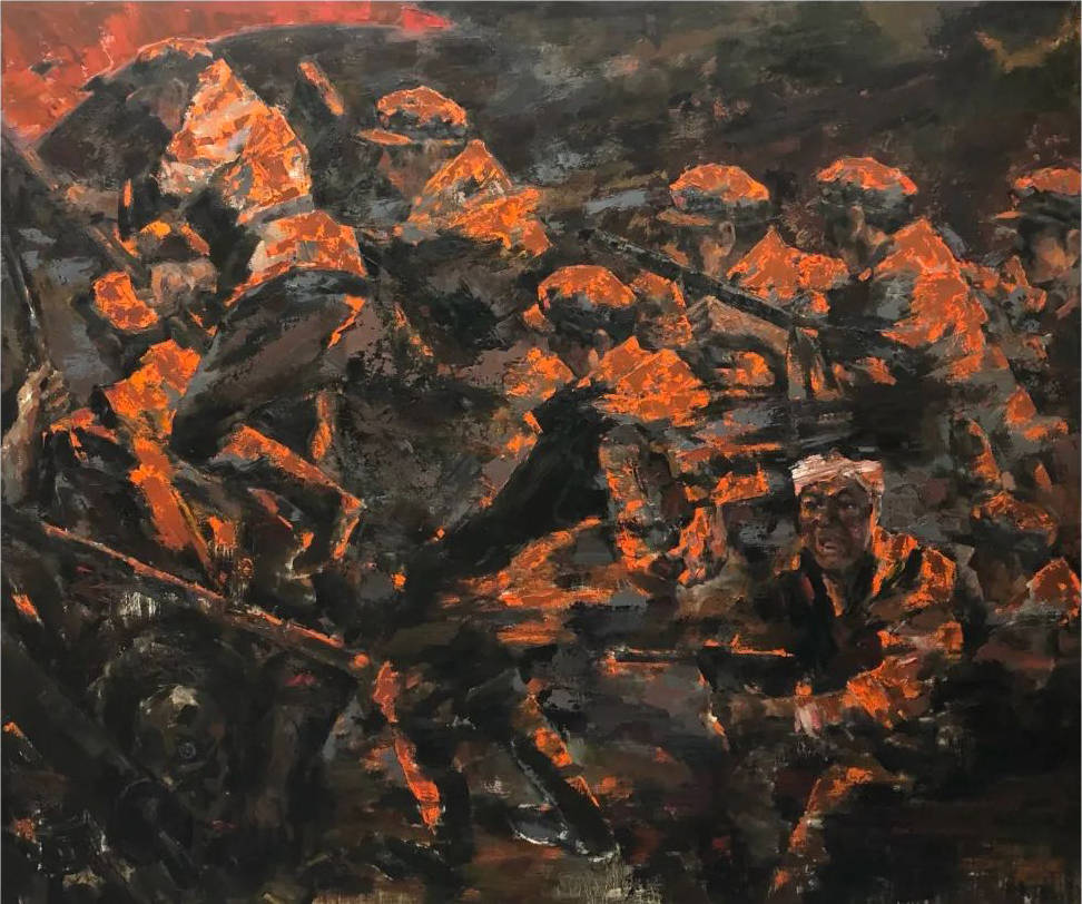 黎明前的冲锋号 186cm×160cm回场 120cm×100cm千仞璧 80cm×120cm