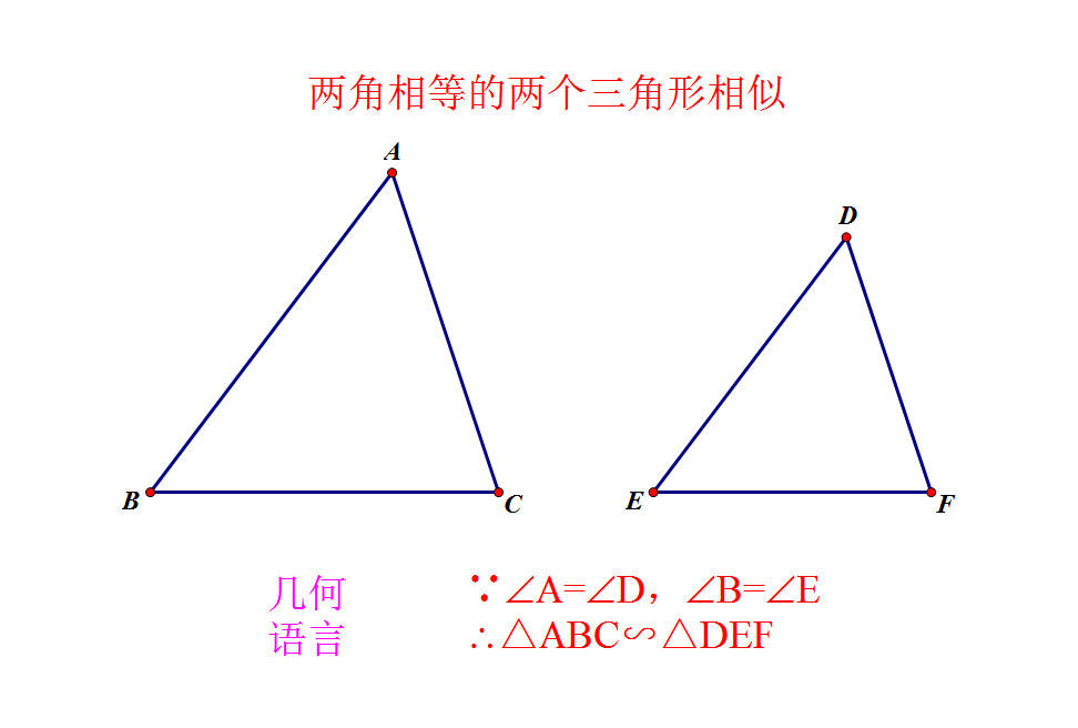 相似三角形定义图片