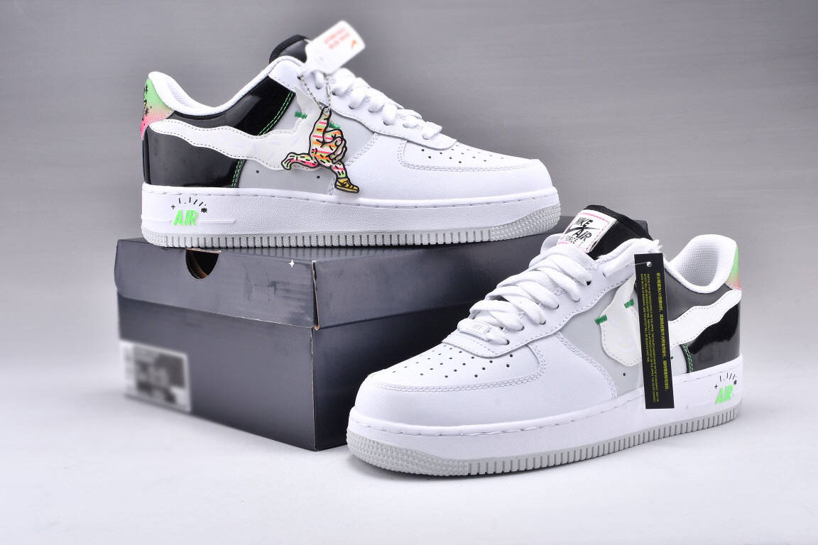 耐克nikeairforce1lowghostswoosh空军一号鬼脸印花钩低帮运动鞋