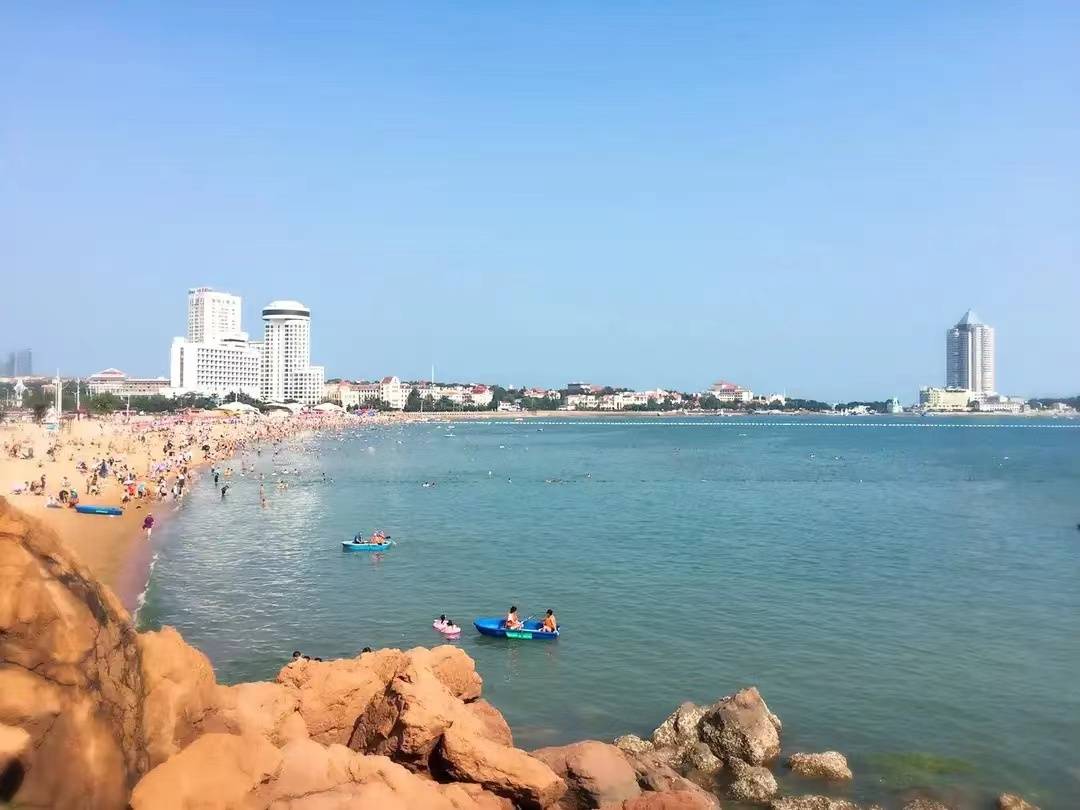 梦幻青岛第六浴场栈桥海水浴场