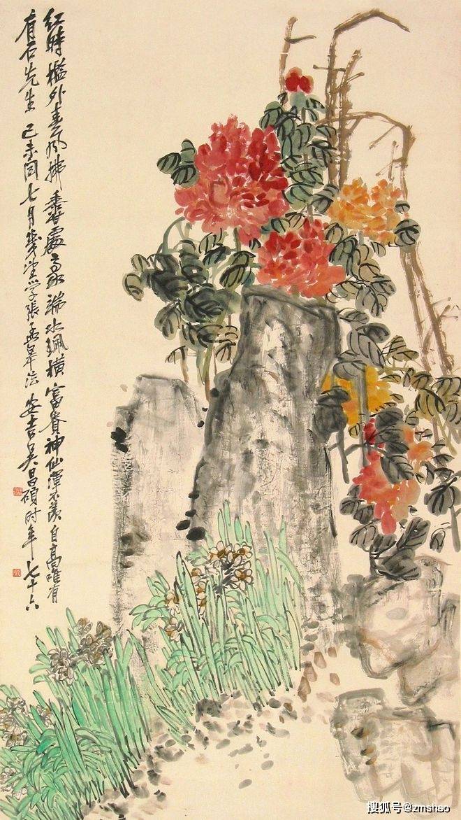 吳昌碩花鳥畫作品