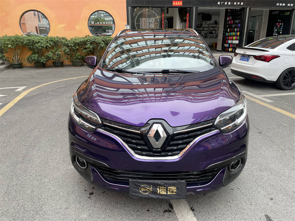 深圳汽车贴膜雷诺科雷嘉贴膜改色金属紫