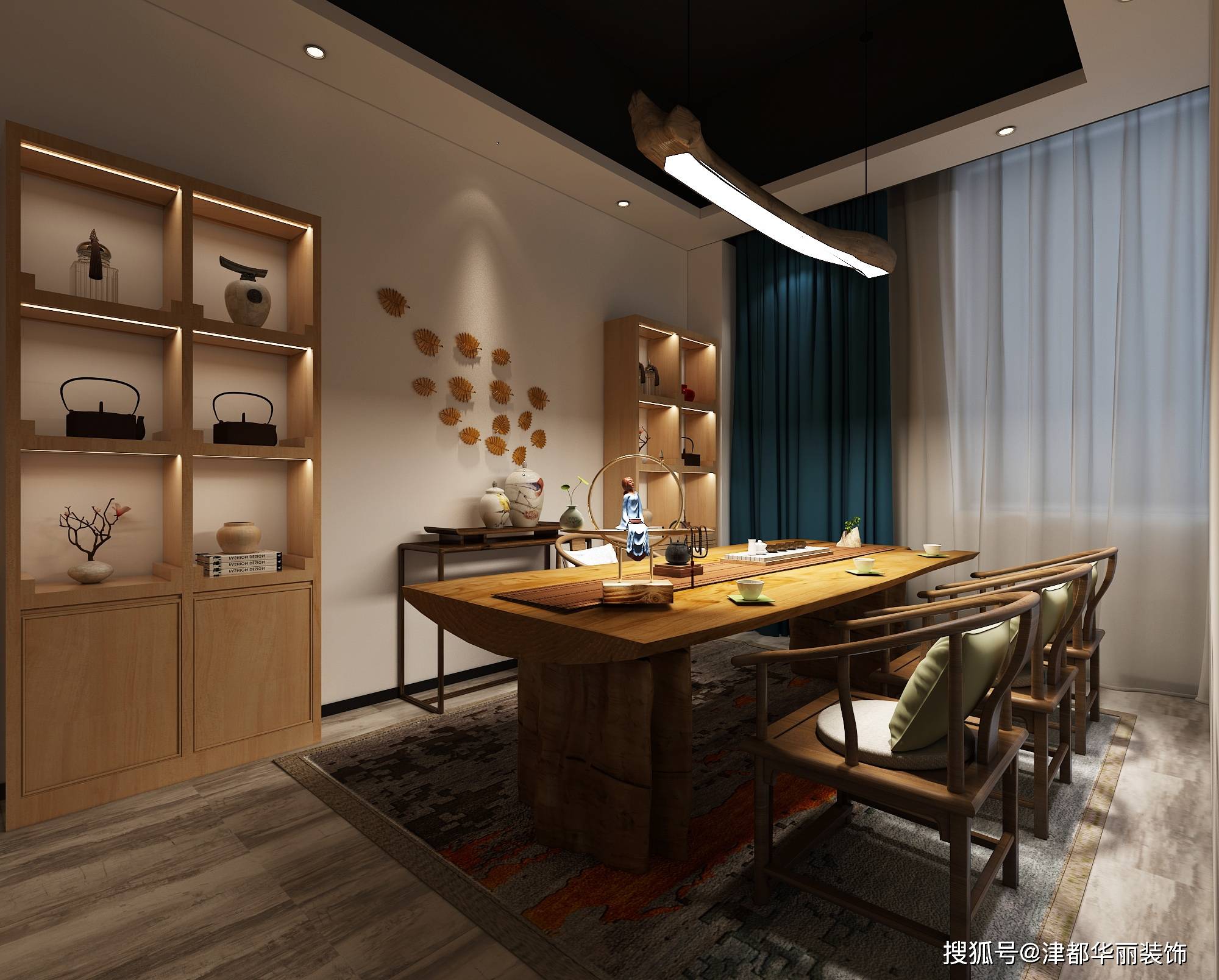银川装修公司|津都华丽|银川回茗堂茶楼装修设计方案鉴赏_空间_文化