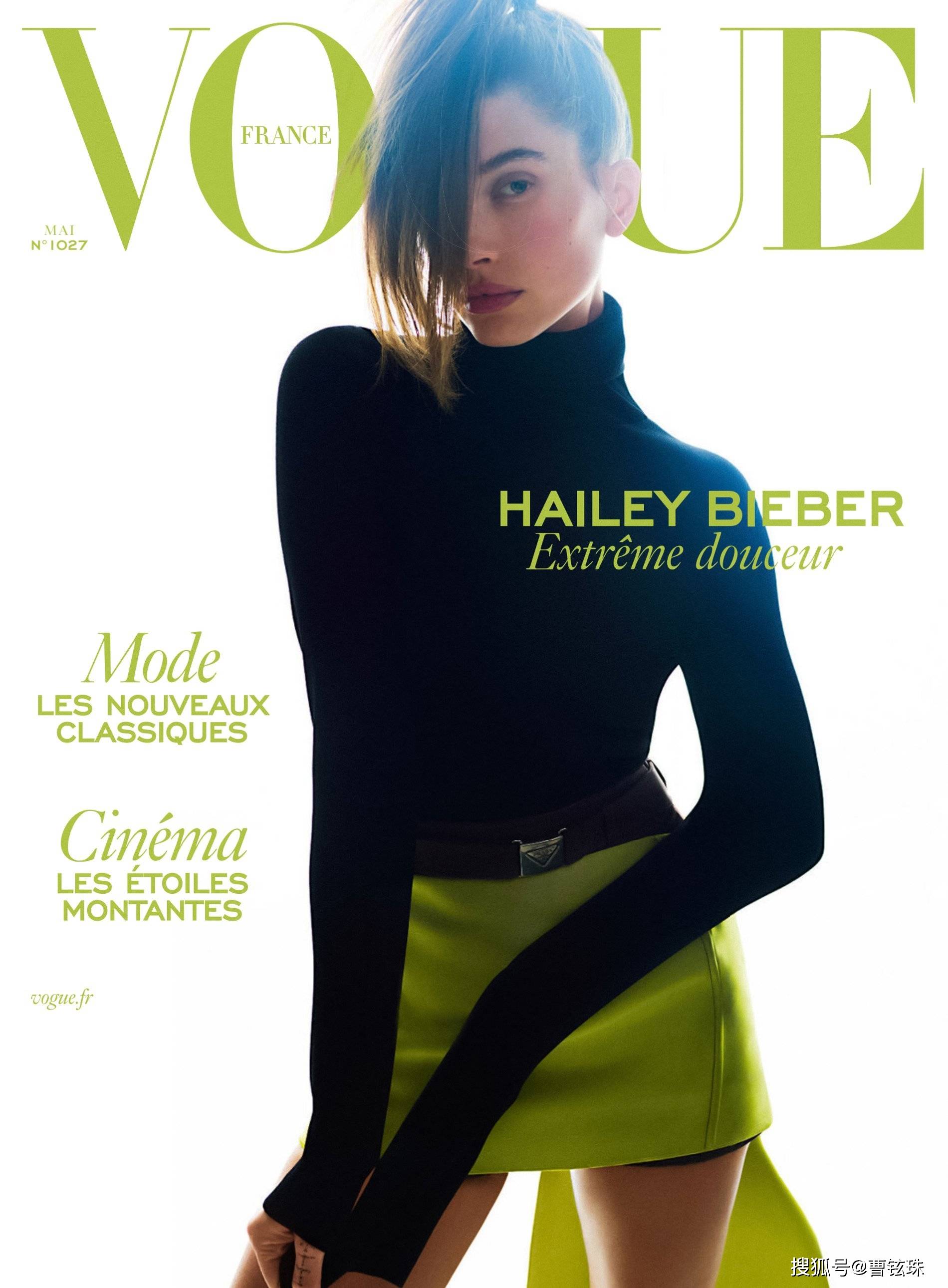 美国超模海莉比伯5月法国版vogue封面摄影