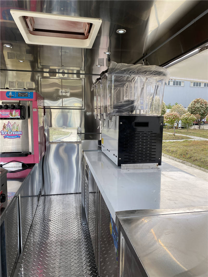 旅游景区流动奶茶车 冰淇淋雪糕售货车 夜市烧烤快餐车