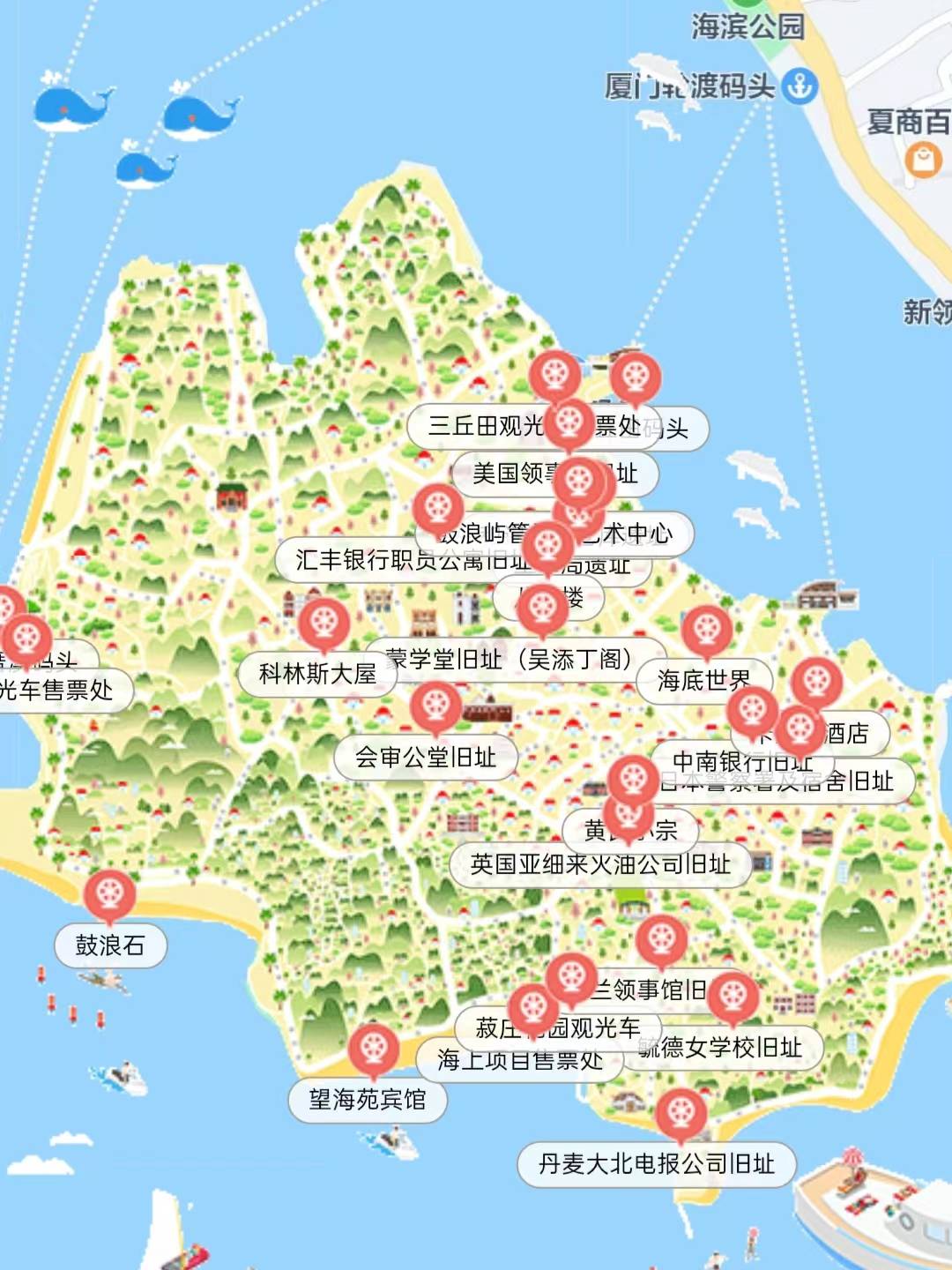 菽庄花园地图图片