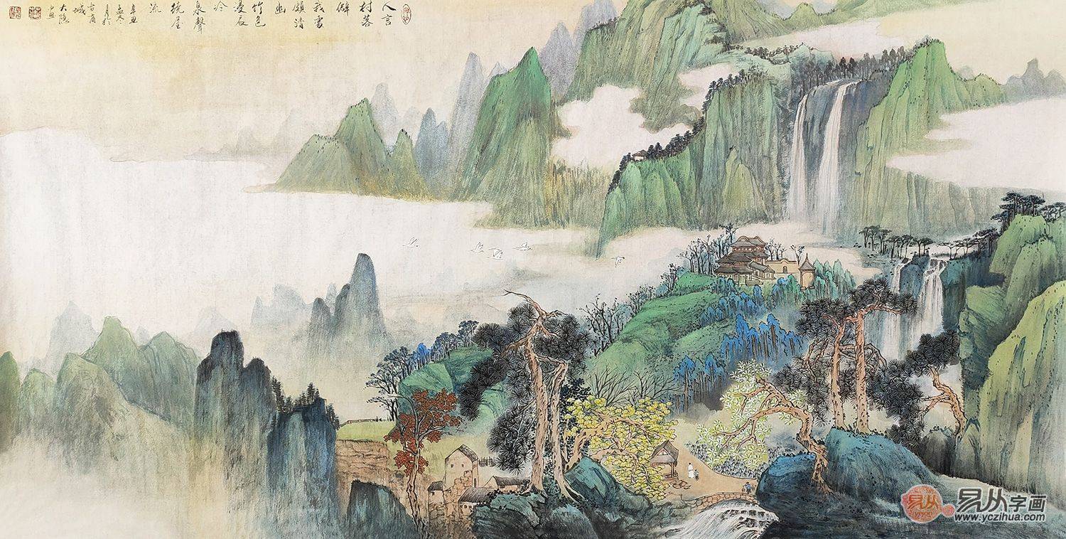 水墨丹青韵语心境当代山水画家叶大隐作品欣赏