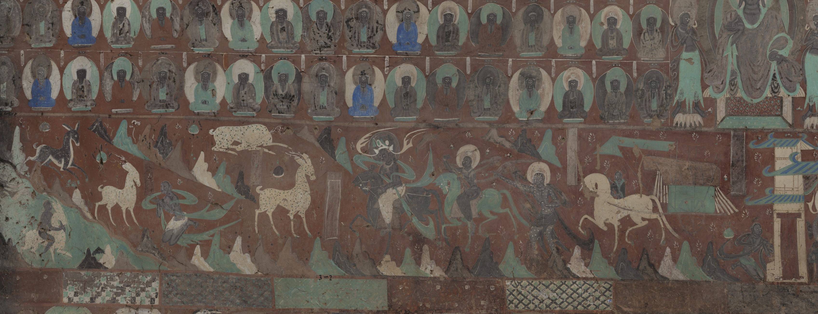 九色鹿，敦煌壁画中的最美篇章-记敦煌九色鹿壁画_搜狐网, image size:3393x1304