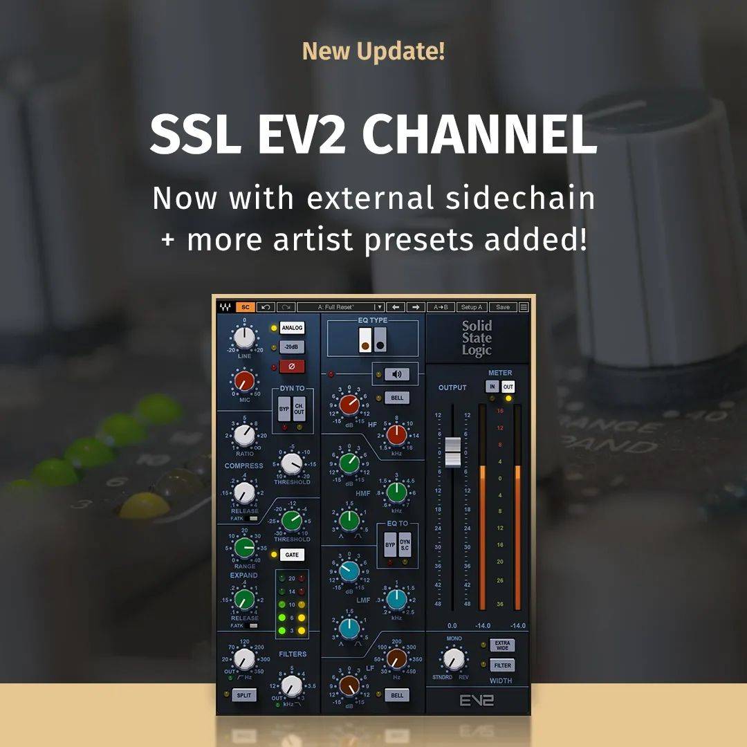 SSL EV2新增外部侧链功能和全新预设_Waves_Solid_混音