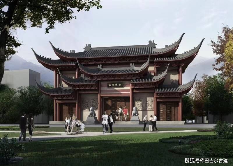 现代祠堂设计效果图祠堂布局图设计