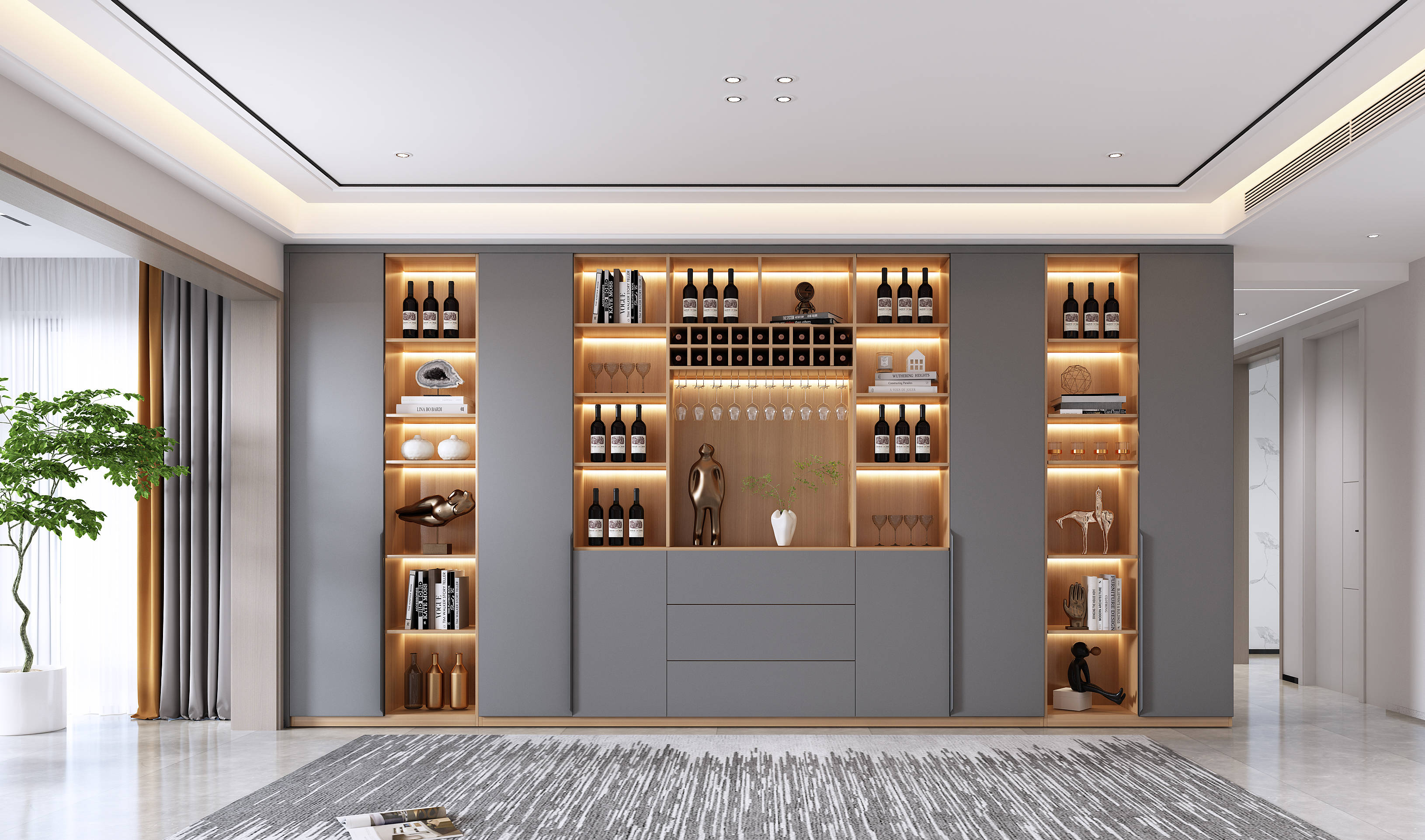 定制居家|一半深沉,一半留白_空间_设计_柜体