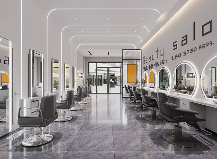 郑州美发店设计中区域规划很重要美发店装修公司