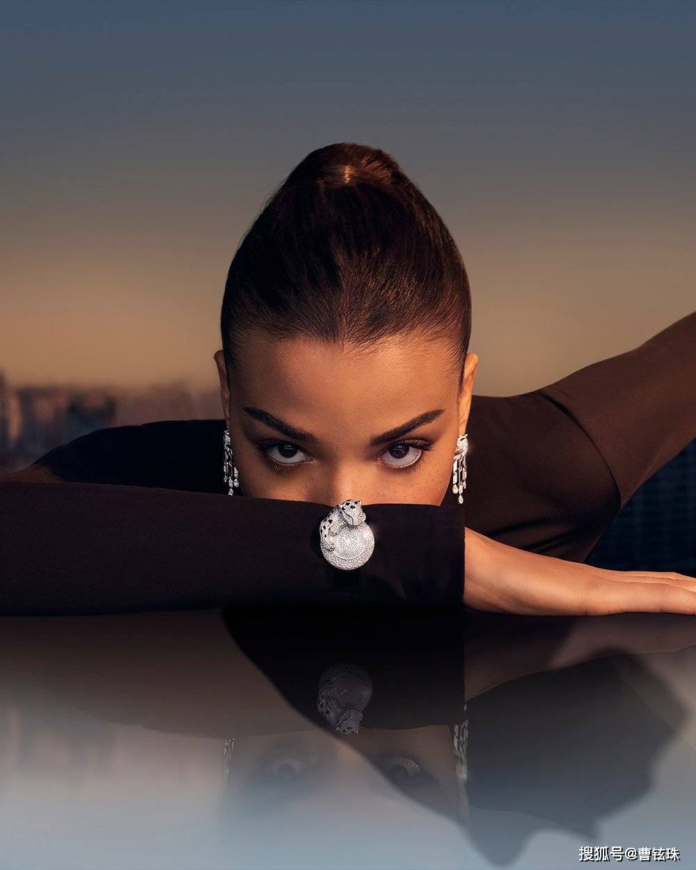 韩国歌手金智秀,卡地亚黑豹饰品宣传代言摄影-搜狐大视野-搜狐新闻