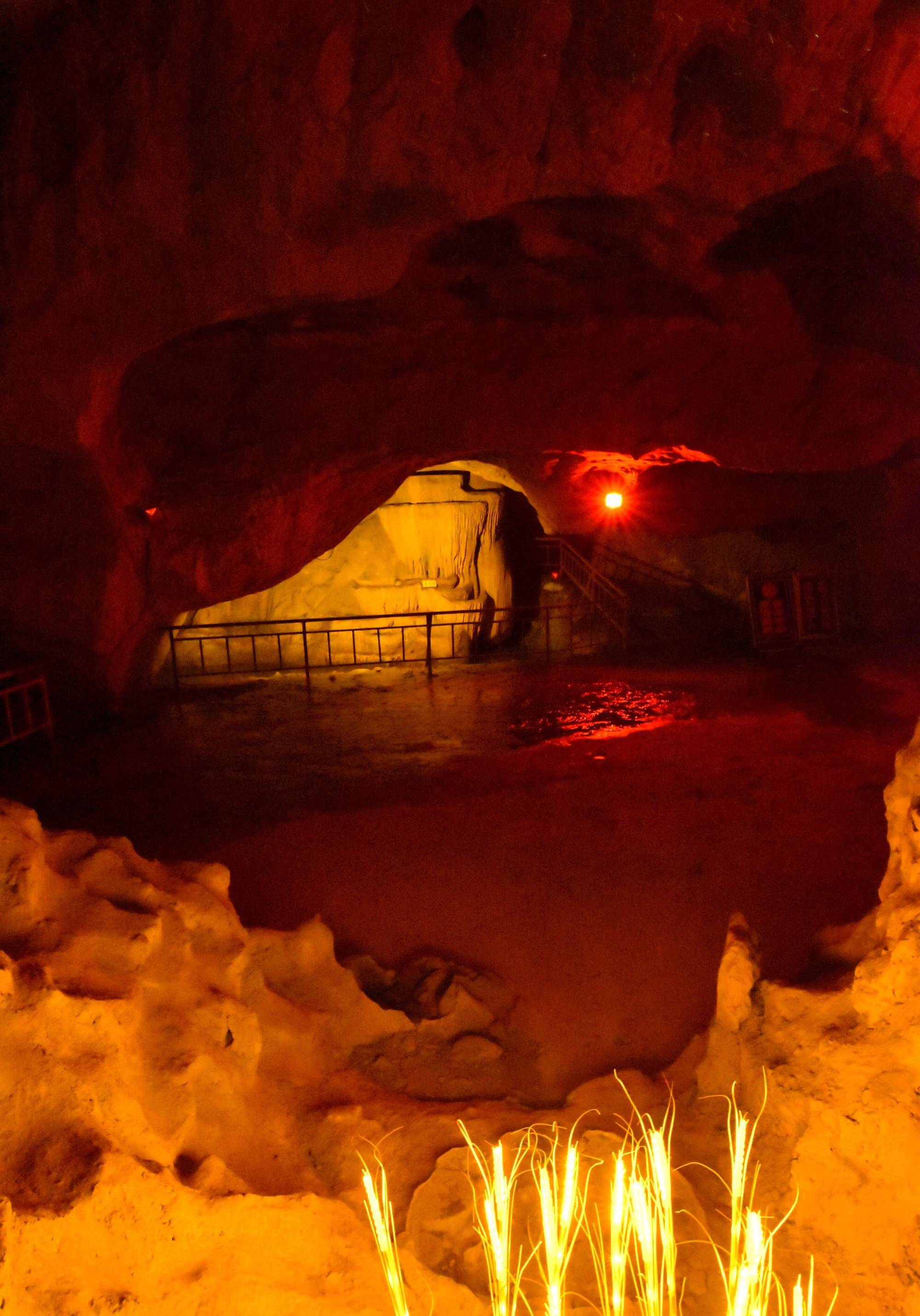 巢湖市银屏山仙人洞,千年牡丹生长于洞口岩石峭壁上_刘玉超