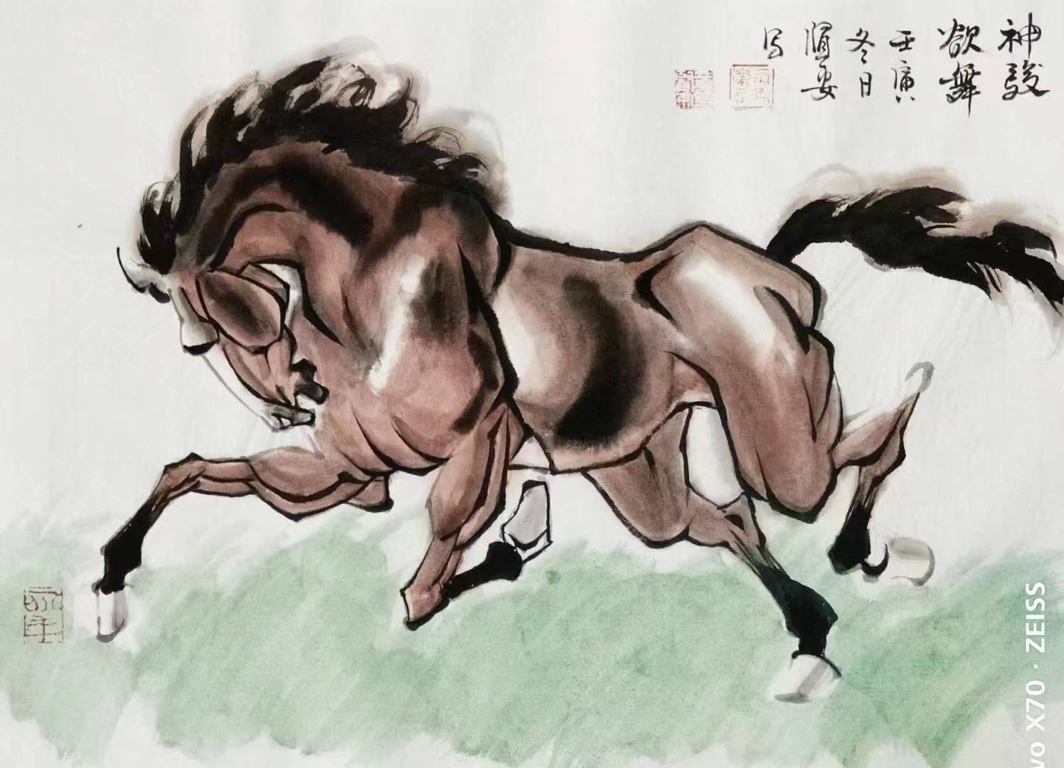 黄贤安画马作品欣赏图片