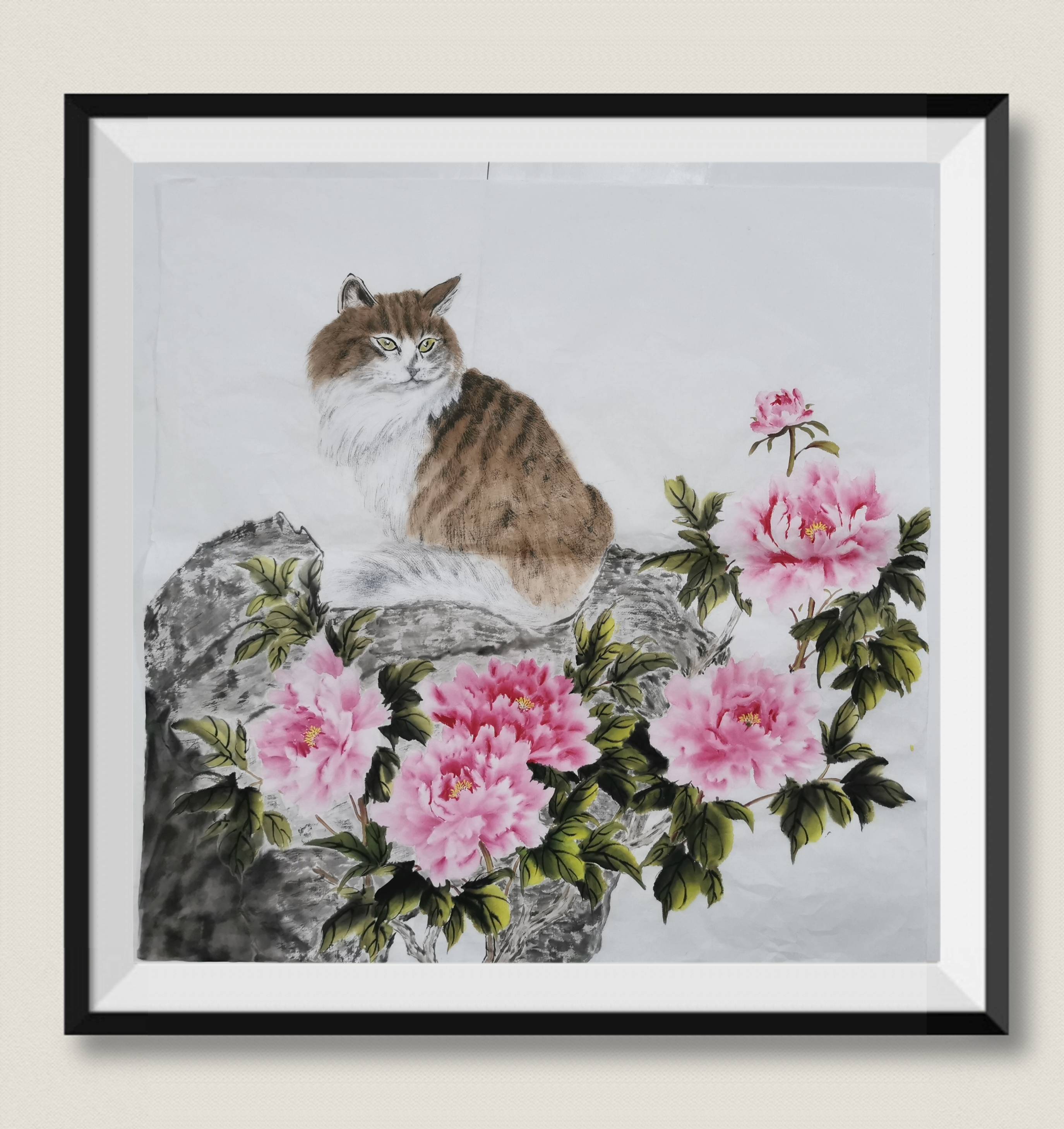 国画牡丹-小写意花鸟画-搜狐大视野-搜狐新闻