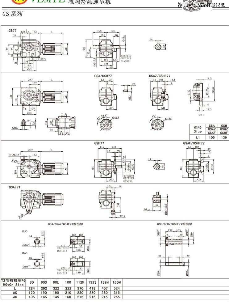 SF77 SAF77 SH77 SHZ77 SAZ77 SA77 S77带自锁的涡轮减速器安拆尺寸图纸